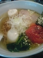 「塩ラーメン+白味玉+焼きトマト」@RAMEN CiQUEの写真