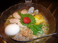 「浅蜊の冷製スープと南高梅の冷やし麺」@RAMEN CiQUEの写真