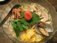 「浅利の冷製スープと南高梅の塩冷やし麺 [ 期間限定 ]」@RAMEN CiQUEの写真