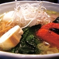 「塩ラーメン（￥700）白味玉（￥100）焼きトマト（￥150）」@RAMEN CiQUEの写真