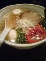 「塩ラーメン+焼きトマト+白味玉」@RAMEN CiQUEの写真