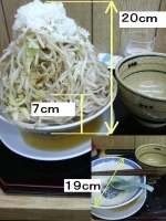 「ふじ麺バカ豚+麺中盛+ヤサイ増し」@勝神角ふじの写真