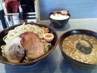 「つけそば（大盛）、チャーシュー（1枚）追加、ライス」@喜乃壺の写真