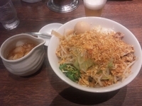 「まぜそば+味玉サービス」@つけめんTETSU 壱の木戸 水戸店の写真