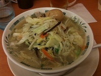 「野菜たっぷりタンメン+味付け玉子（￥490+￥100）」@日高屋 小田急マルシェ大和店の写真