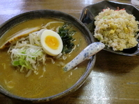 「特製味噌らーめん・ミニチャーハンセット 780円」@創作味噌らーめん れんげ屋の写真
