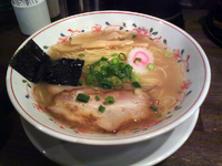 「潮ソバとメンチカツ ライスのセット（950円）」@中華そば キリン食堂の写真