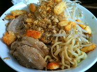 「油そば（ラー油温玉付き）740円」@ラーメン浜田家の写真