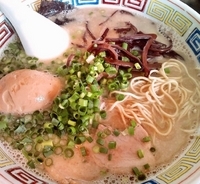 「博多長浜ラーメン(ハリガネ)+味玉(700円+100円)」@ハングリードラゴンの写真