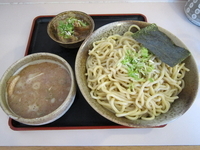 「渓つけめん750円、大盛り150円、豚スジ煮250円」@食処 渓の写真