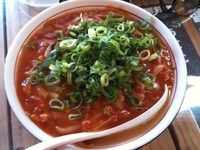 「トマトたんめん・太麺（￥750）」@きんか本舗の写真