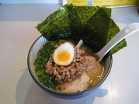 「のり納豆ラーメン：７５０円」@再来軒の写真