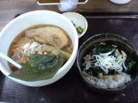 「ラーメン焼豚御飯セット」@焼豚食道の写真