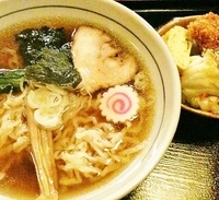 「中華そば750円季節のご飯300円」@味処 むさし野の写真