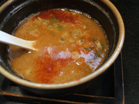 「赤つけ全部のせ・大盛り+ぞうすい」@麺の坊 晴レル屋 総本店の写真