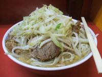 「大ラーメン豚ダブル+ニンニク」@ラーメン二郎 ひばりヶ丘駅前店の写真