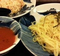「夏季限定ランチ【冷やし つけ麺＋半チャーハン】（680円）」@餃子工房 ゆうき屋の写真