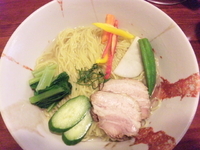 「冷やし鯛らーめん+一口ご飯付き」@旬麺しろ八の写真