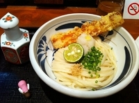 「生醤油うどん、ちくわのせ」@うどん棒 大阪本店の写真