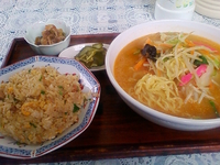 「Cセット（ミソタンメン+半チャーハン）（850円）」@街道ラーメン 美味の写真