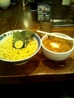 「二代目つけめん（チャーシュー・のり・めんま・味玉・すだち付）」@つじ田 飯田橋店の写真