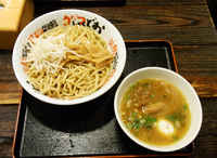 「つけ麺大\700＋半熟玉子\100」@うだつ食堂の写真