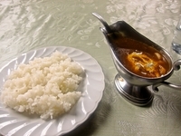 「カレーライスランチセット（８４０円）サラダ、ドリンク付き」@茶豆館の写真