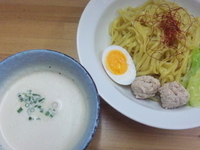 「鶏塩ポタージュつけ麺」@うぜんの写真