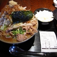 「肉そば（並）＋野菜増し８１９円　ニンニク増し、半ライス０円」@麺屋大和の写真