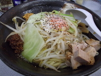 「まぜそば　中盛ｻｰﾋﾞｽ 700円（ｸｰﾎﾟﾝで500円）」@麺絆景勝軒の写真