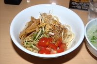 「『夏辛まぜそば』スープ付」@魂麺の写真