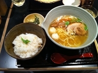 「銀笹白醤油ラーメン 800 + 鯛飯 300」@麺処 銀笹の写真