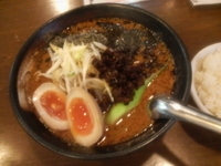 「四川黒胡麻担々麺+モヤシ+味玉、小ご飯」@湯麺 破天荒の写真