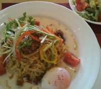 「冷やし安養寺ラーメン(ミニサラダ付き)」@ベーカリーテラス ポアンの写真