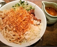 「辛まぜそば(800円)」@つけめんTETSU 壱の木戸 水戸店の写真