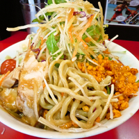 「冷やし中華￥６８０（ヤサイ、辛揚げ、ニンニク少なめ）」@千里眼の写真