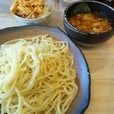 辛つけ麺（700円）＋ﾈｷﾞﾁｬｰｼｭ丼（130円）