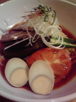 「夏季限定　冷製トウモロコシ麺トマトソース」@麺工房 山久の写真