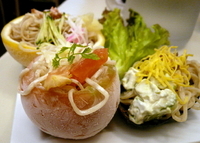 「夏色三種冷やし中華麺 900円」@本枯中華そば 魚雷の写真