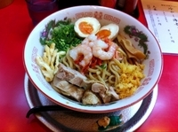 「冷やし海老まぜ麺」@ラーメン たんろん 本店の写真