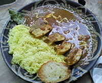 「琉球カレー（あぐー）　１２６０円」@わした琉球珈琲館の写真