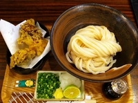 「生醤油うどん＋舞茸天ぷら」@うどん屋 きすけの写真