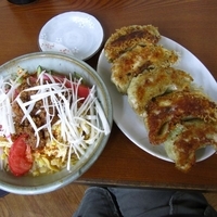 「冷やし坦々麺６７０円＋餃子５個５００円」@中華飯店 大吉の写真