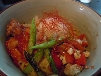 「情熱のホルモン和えそばロッソ　大盛 850円」@俊麺なが田の写真