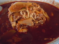 「カルビラーメン　（激辛）　819円」@焼肉 友雅亭の写真