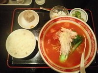 「トマトラーメン(定食)(780円)」@海華 我孫子店の写真