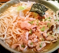 「肉そば+餃子(ライス無料)680円+200円+税」@麺屋大和の写真