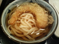 「かけうどん（並）＋かぼちゃ天」@丸亀製麺 小岩PoPo店の写真