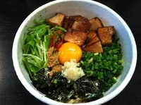 「まぜそば」@らーめん まぜそば てっぺん 名古屋本店の写真