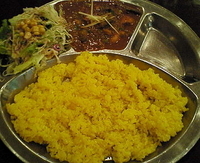 「日替りセット（オクラとチキンのカレー）　７８０円」@サグーン 中村橋本店の写真